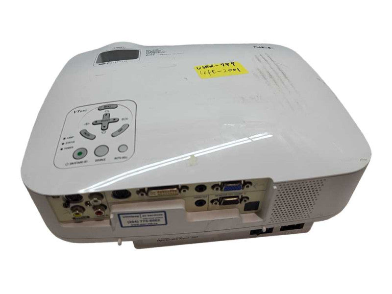 NEC VT695 Projector Multimedia Data 1080i 1024x768 VGA DVI RCA S-Video &