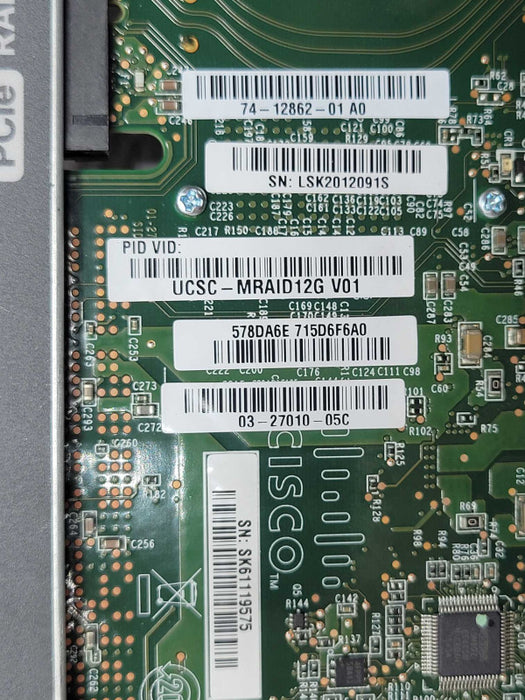 Cisco UCSC-MRAID12G V01 74-12862-01 A0 SAS Controller w/ Battery  _
