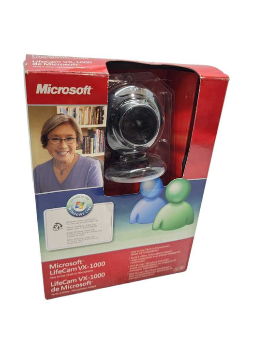 MICROSOFT WEBCAM LIFECAM VX 1000 PC CAMERA BLACK MODEL USB G5-2 &