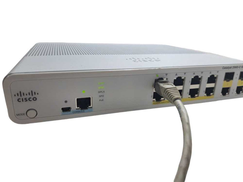 Cisco WS-C2960C-8PC-L | 8-Port 10/100 PoE Silent Switch | Factory Reset | )