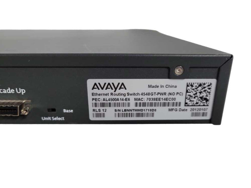 AVAYA 4548GT-PWR - 48 Port Ethernet Routing Switch !