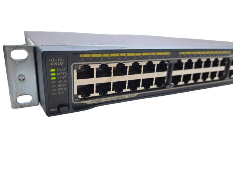 Cisco WS-C2960S-F48FPS-L 48 Port 10/100 740W PoE+ Switch )