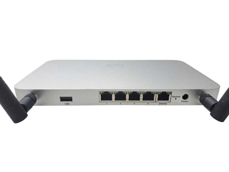 Cisco Meraki MX64W-HW Wireless 250Mbps 6x 1GB RJ-45 UNCLAIMED Firewall )