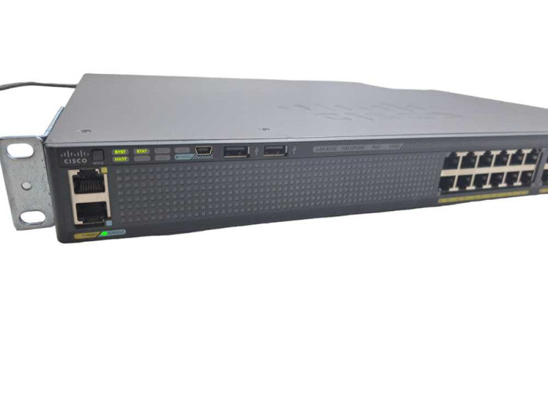 Cisco WS-C2960X-24PD-L | 24 Port GigE PoE+ 370W Switch 2x 10G SFP+ w/ Stack )