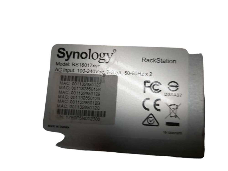 Synology RackStation RS18017XS+ NAS - READ #