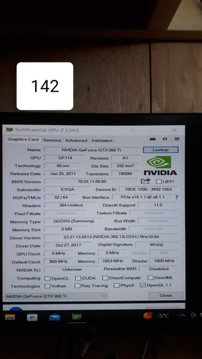 EVGA GeForce GTX 560 Ti 1GB mini HDMI 2x DVI PCI-e x16 Video Graphics Card &