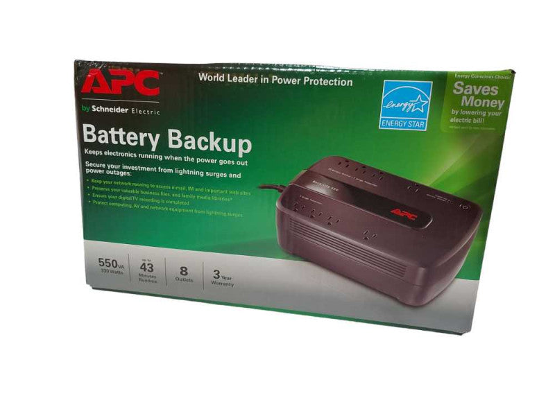 NEW APC schneider Electric Battery Back-up US System 550VA / 330W /  Q#