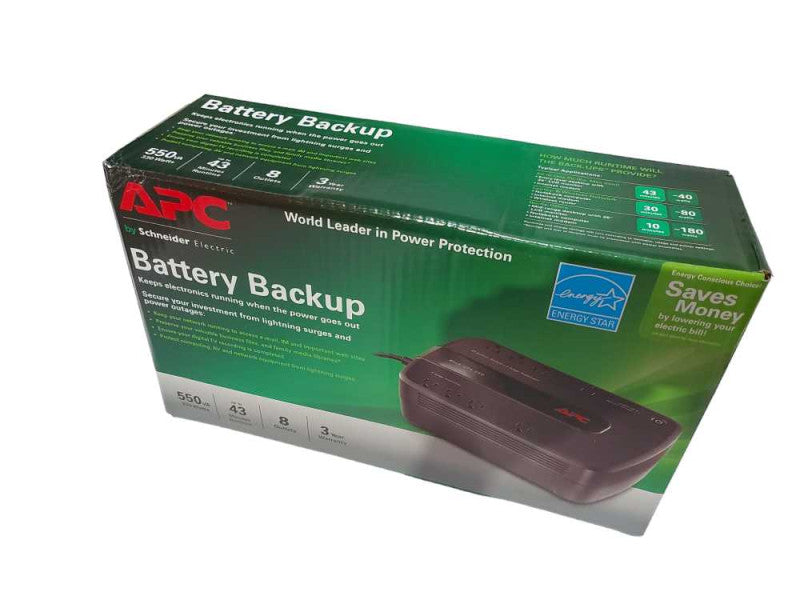 NEW APC schneider Electric Battery Back-up US System 550VA / 330W /  Q#