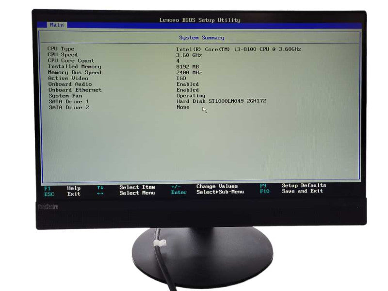 Lenovo ThinkCentre m820z 21.5\\" i3-8100 8GB DDR4 1TB HDD $