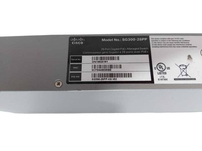 Cisco SG300-28PP 28 Port Gigabit PoE+ Switch  #