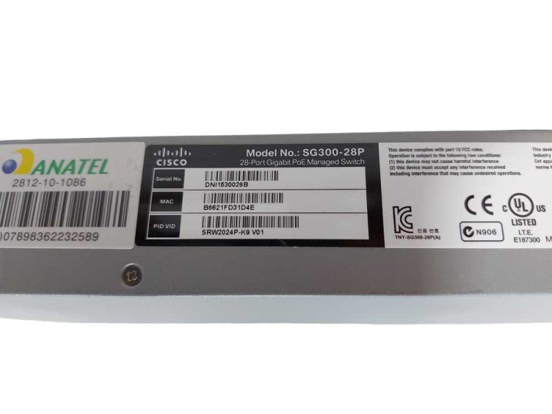 Cisco 28x port Gigabit PoE Managed Switch SG300-28P #