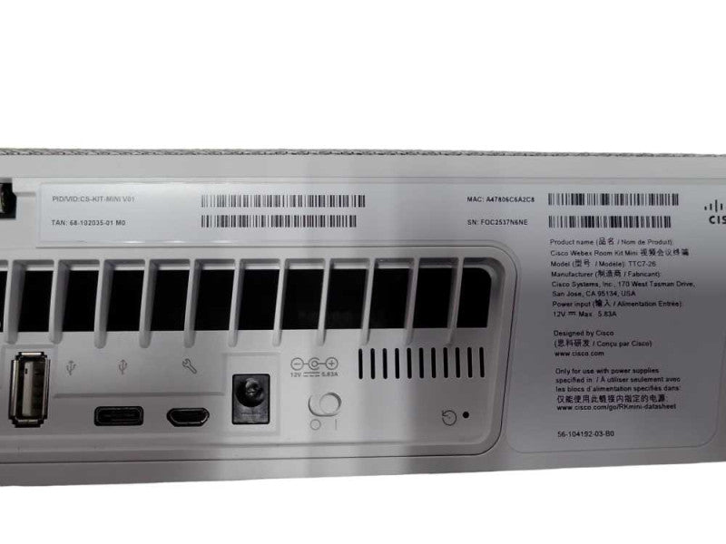 Cisco WebEx TTC7-26 Camera Telepresence Unit for CS-KIT-MINI _
