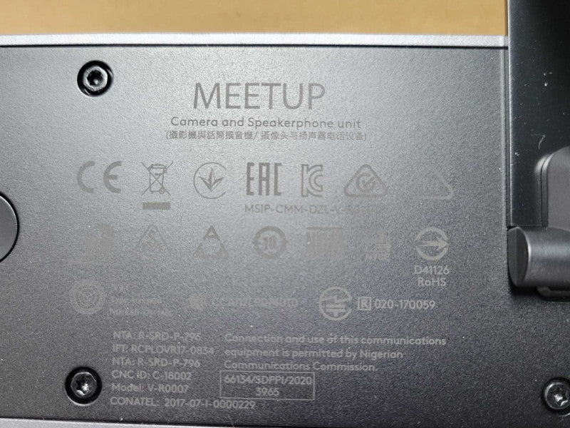 Logitech V-R0007 Meetup Camera And Speakerphone Unit w/ Power adapter, READ _