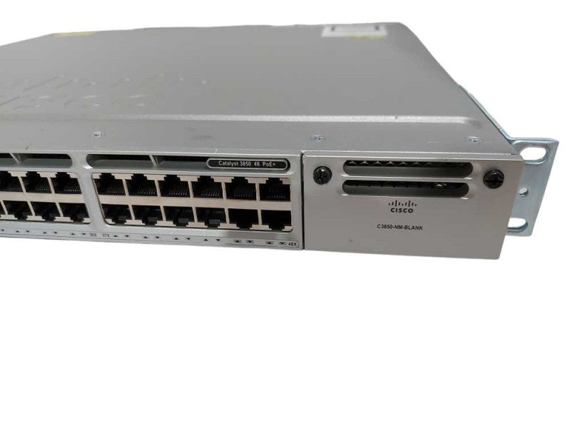 Cisco WS-C3850-48F-S V06 48x port gigabit PoE+ Switch - factory reset #