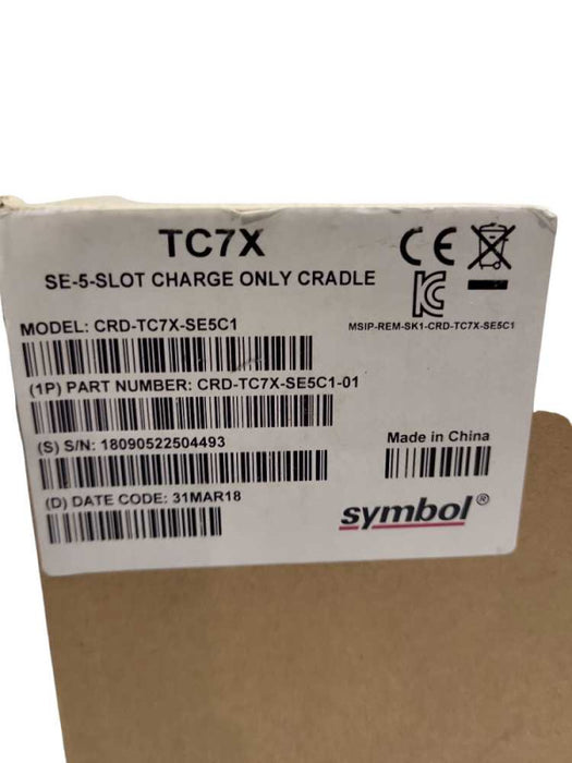 NEW Zebra Motorola CRD-TC7X-SE5C1-01 TC70/75 5 Slot Cradle Q&