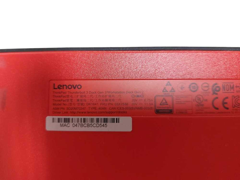 Lenovo Thinkpad Thunderbolt 3 Gen2 Docking Station 03X7538 #