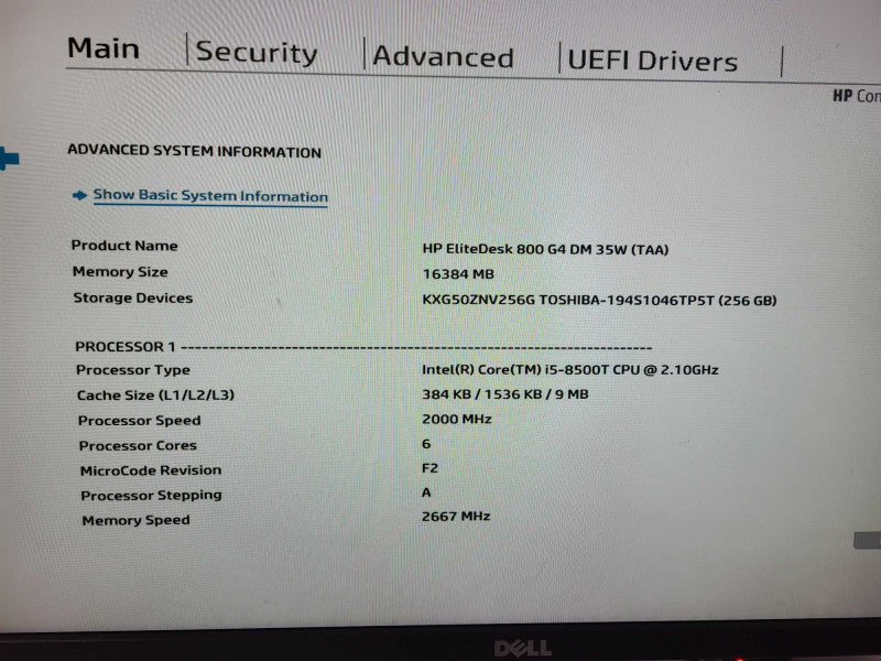 HP EliteDesk 800 G4 USFF i5-8500 @ 3GHz 8GB DDR4 256GB NVme Q$