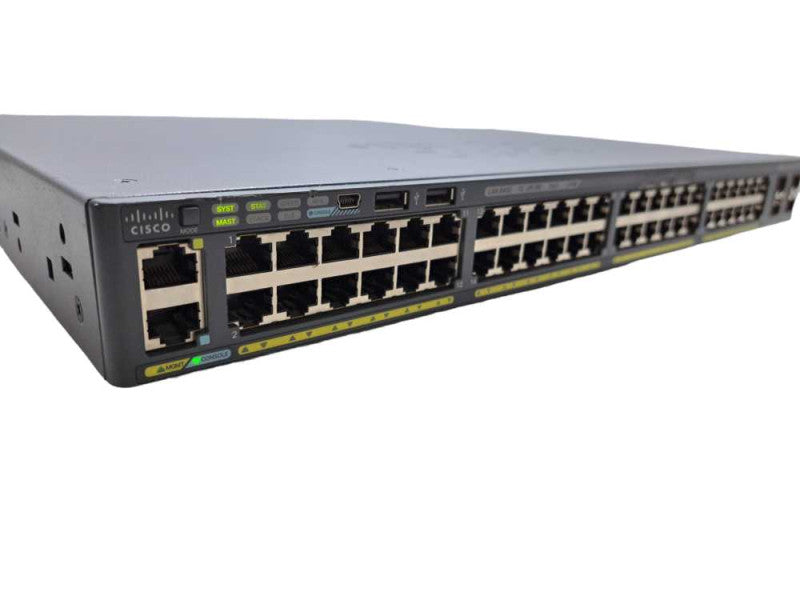 Cisco WS-C2960X-48LPS-L 48 Port GigE PoE+ Switch 370W 4x SFP )