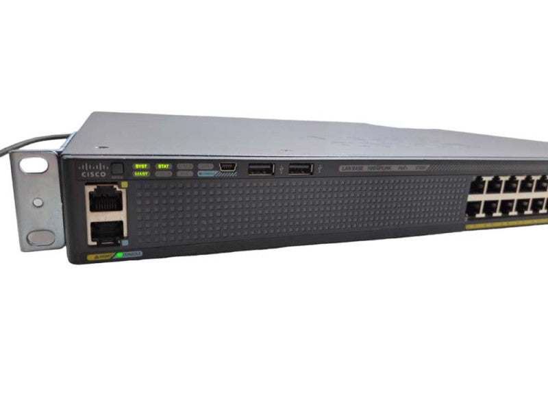 Cisco WS-C2960X-24PD-L | 24 Port GigE PoE+ 370W Switch 2x 10G SFP+ w/ Stack )
