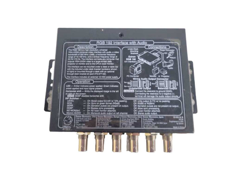 Extron RGB 192 VGA RGBHV RGsB RGBS Video Interface Converter !