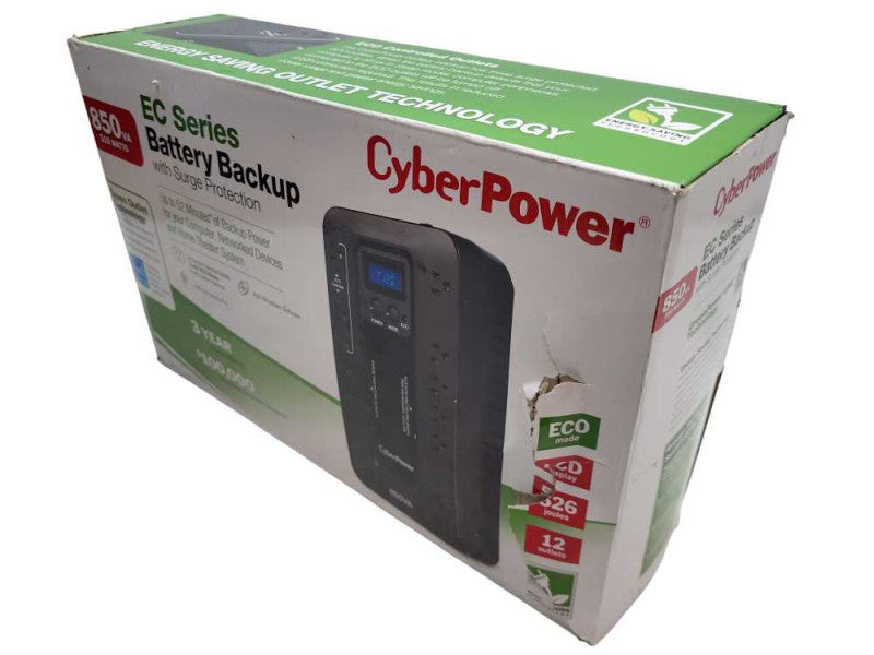 CyberPower EC850LCD Ecologic 850 VA 510 Watts 12 Outlets UPS  &