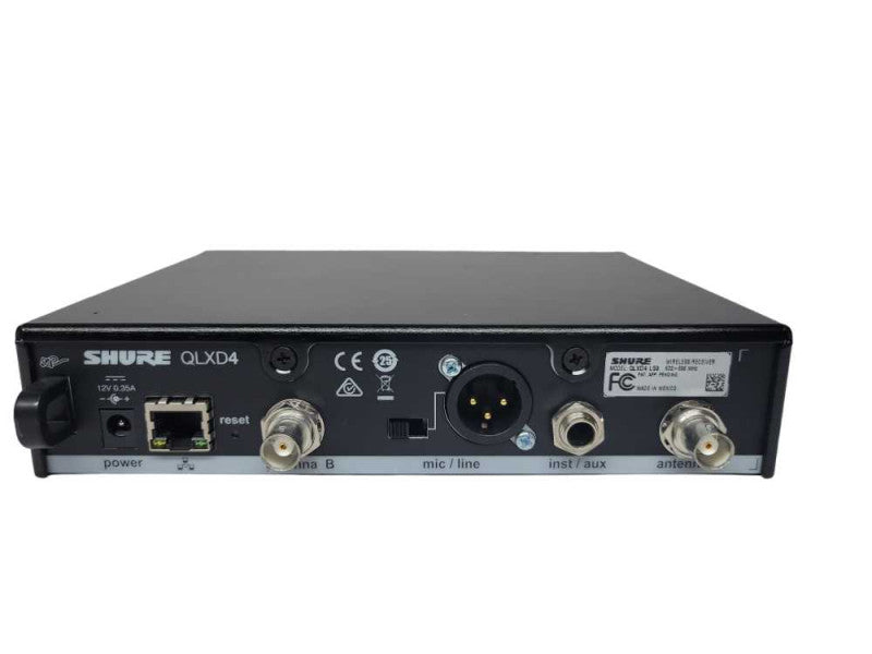 Shure QLXD4 L50 632-696MHz Wireless Microphone Receiver (No Antennas) %