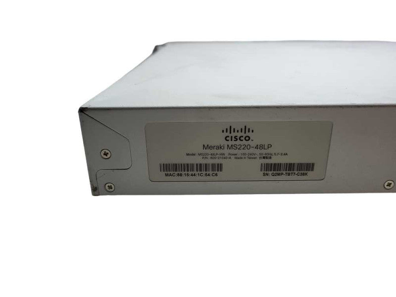 Cisco Meraki MS220-48LP Cloud Managed Switch CLAIMED READ $