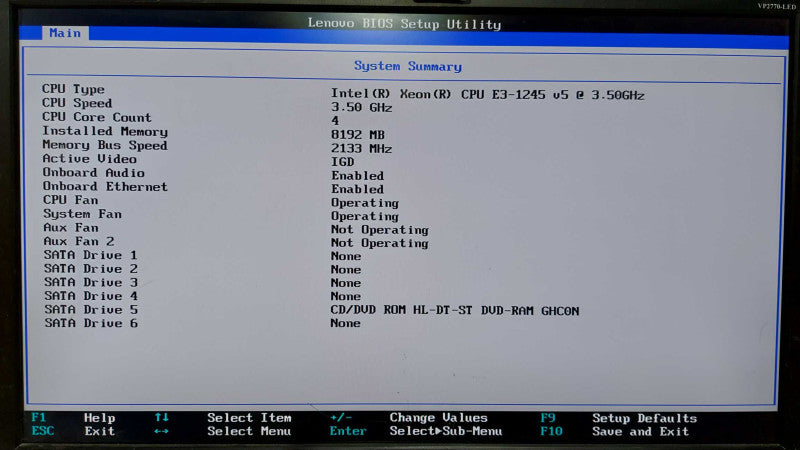 Lenovo P310 Workstation Xeon E3-1245 V5 @ 3.50ghz / 8gb ram / READ #