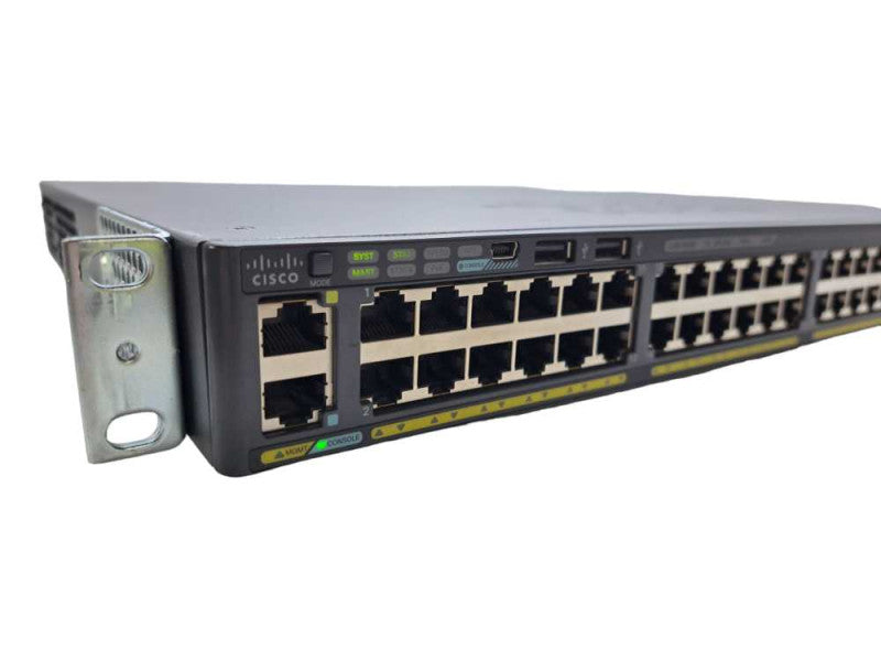 Cisco WS-C2960X-48FPS-L | 48 Port Gigabit PoE+ 740W Switch )