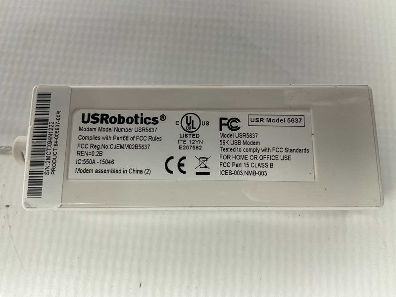 USRobotics 56K USB Modem Modle USR5637 -