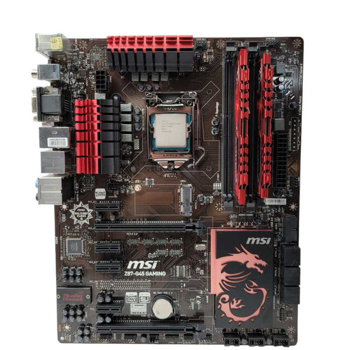 MSI Z87-G45 Gaming Motherboard with Intel Core i7-4770K & 8GB RAM READ  -