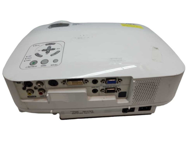 NEC VT695 Projector Multimedia Data 1080i 1024x768 VGA DVI RCA S-Video &