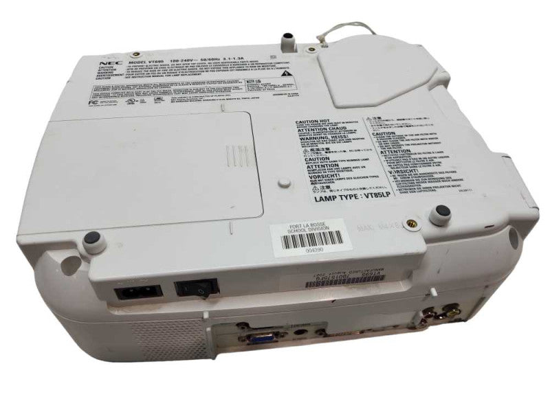 NEC VT695 Projector Multimedia Data 1080i 1024x768 VGA DVI RCA S-Video &