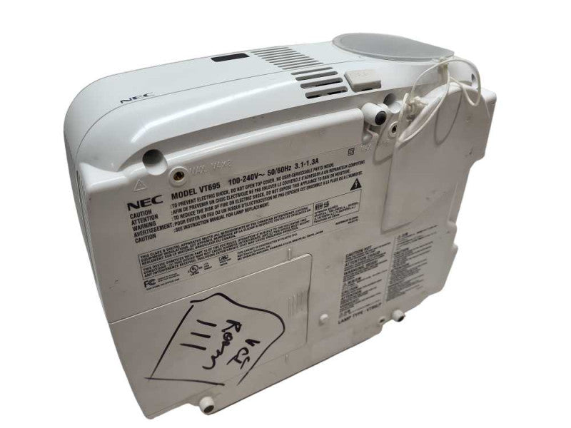 NEC VT695 Projector Multimedia Data 1080i 1024x768 VGA DVI RCA S-Video 1998H &