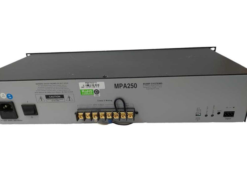 BiAmp Systems Rack Mountable Model: MPA250 Q?