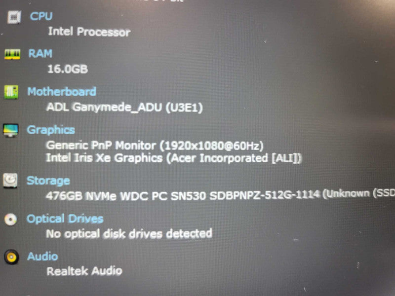 Acer Aspire 5 i7-1260P, 16GB DDR4, 512GB m.2