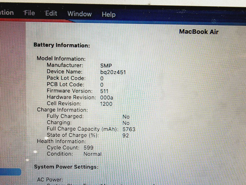 Apple Macbook Air 2013 13\\" Core i5-4250U @ 1.3GHz 4GB DDR3 250GB SSD [Read] (
