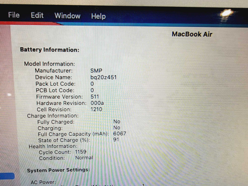 Apple Macbook Air 2013 13\\" Core i5-4250U @ 1.3GHz 4GB DDR3 120GB SSD (