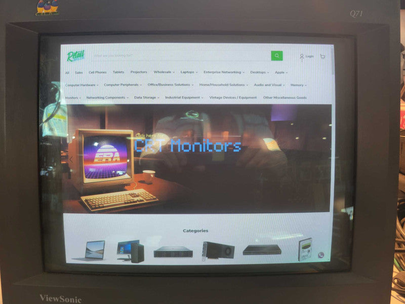 Vintage 17\\" CRT Gaming Monitor - ViewSonic Q71 - 1280x1024 %
