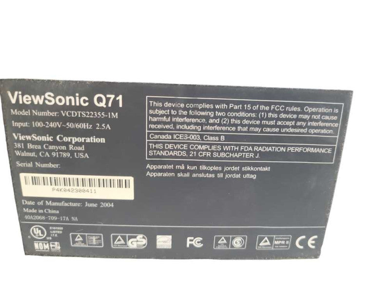 Vintage 17\\" CRT Gaming Monitor - ViewSonic Q71 - 1280x1024 %