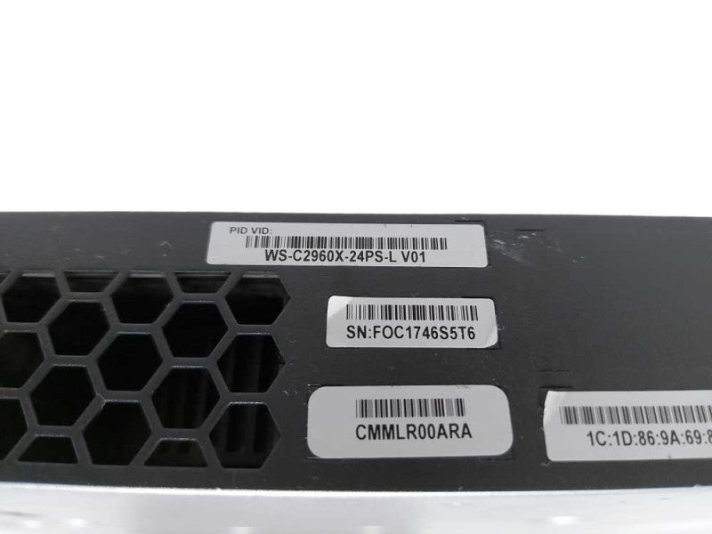 Cisco WS-C2960X-24PS-L V01 Catalyst 24 Port PoE+ Switch Factory Reset #