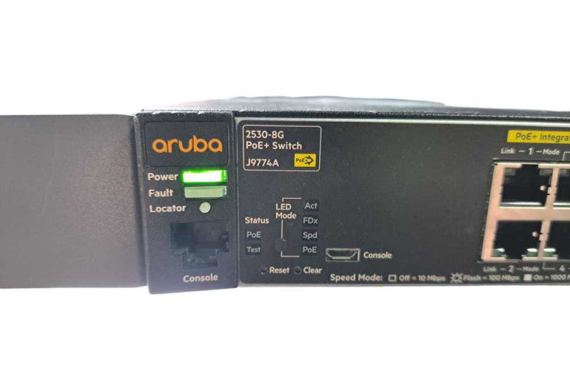 HPE Aruba 2530-8G 8-Port Gigabit PoE+ Network Switch J9774A
