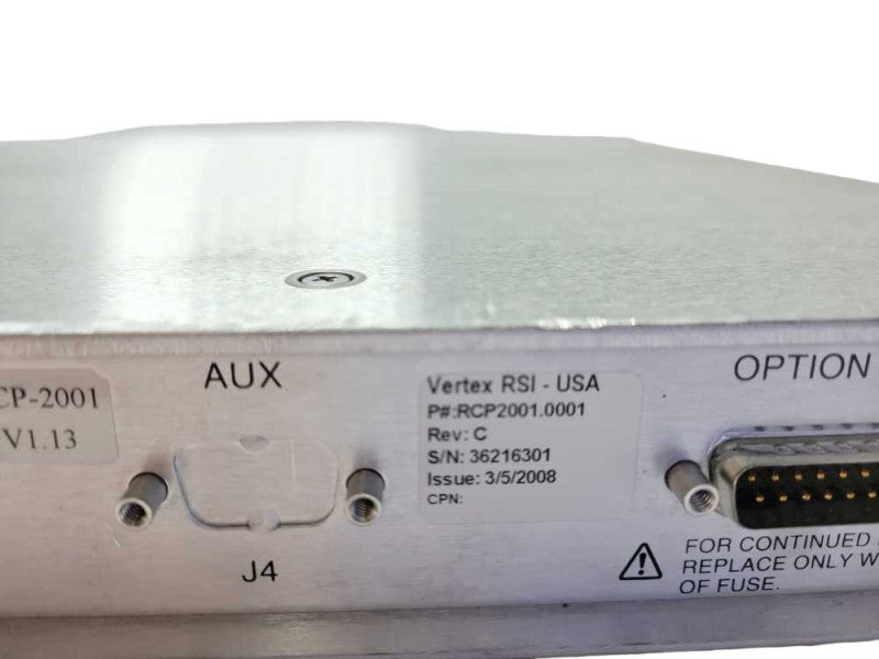 VertexRSI\\'s RCP-2001 Remote Control Panel, READ