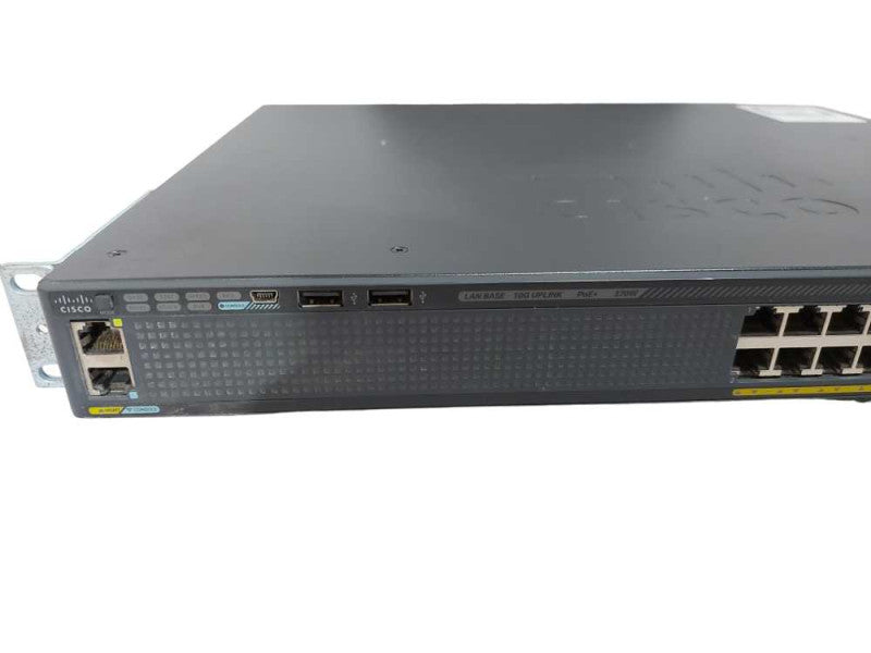 Cisco Catalyst WS-C2960X-24PD-L 24-Port PoE+ Gigabit Switch 370w SFP+  #
