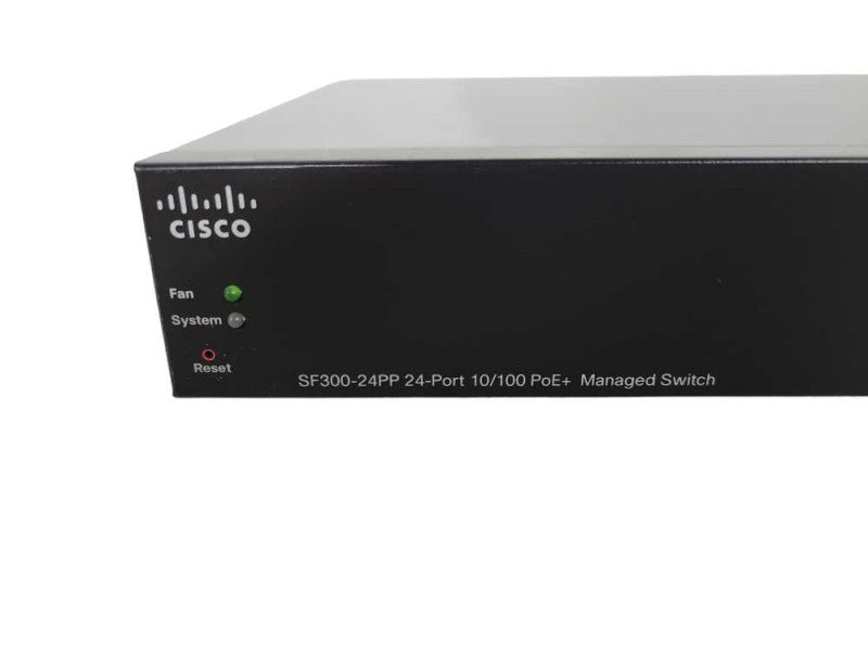 Cisco SF300-24PP 24-Port Fast 10/100 Ethernet PoE+ Managed Switch !