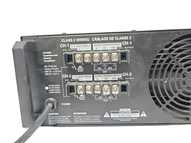 Atlas Sound Commercial Power Amplifier CP400 Amp Dual Channel 400W, Read Q_