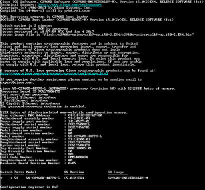 Cisco Catalyst 2960-X Series WS-C2960X-48FPS-L PoE+ Network Switch fact reset !