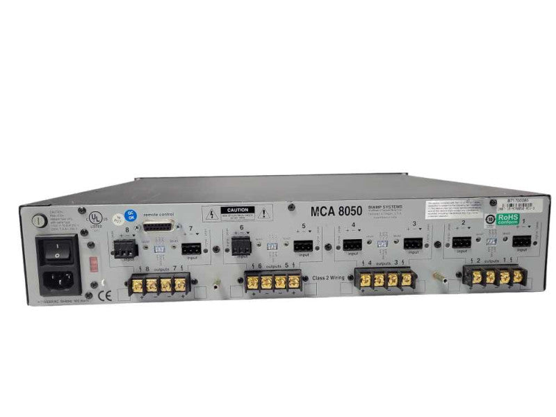 Biamp MCA 8050 Multi-Channel Audio Amplifier, READ Q_