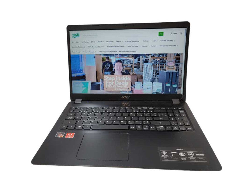 Acer Aspire 3 Ryzen 3, 8GB DDR4, 2GB RadeonVega3, 128GB SSD, FOR REPAIR/PARTS