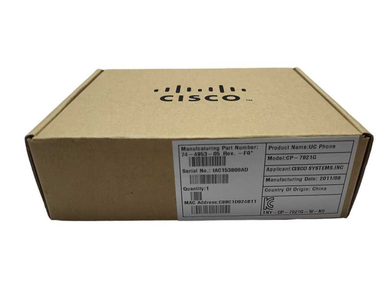 Cisco CP-7925G 7925 Wireless IP Phone 74-5464-02 CP-7925G-A-K9 Brand New Q$